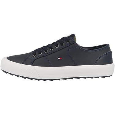 Tommy Hilfiger Herren Vulcanized Sneaker Cleated Schuhe, Blau (Desert Sky), 41 im Sale